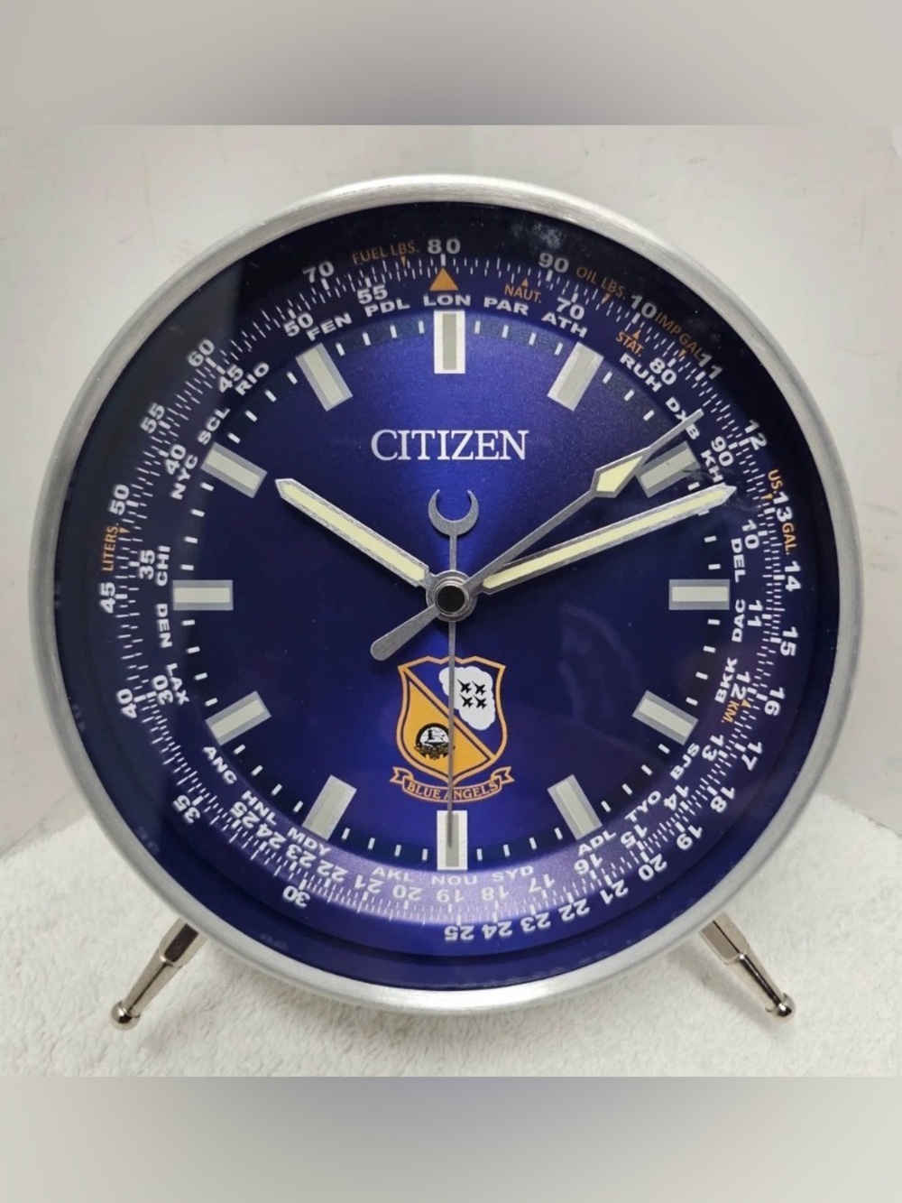 Citizen blue angels alarm desk clock